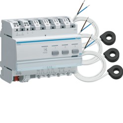 KNX Energieverbruiksmeter 3 kanalen met drie stroomtrafo